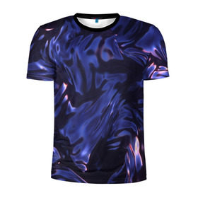 Мужская футболка 3D спортивная с принтом Нефть , 100% полиэстер с улучшенными характеристиками | приталенный силуэт, круглая горловина, широкие плечи, сужается к линии бедра | абстракция | жидкость | жижа | нефть | смола | текстура | черная
