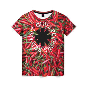 Женская футболка 3D с принтом Red Hot Chili Peppers , 100% полиэфир ( синтетическое хлопкоподобное полотно) | прямой крой, круглый вырез горловины, длина до линии бедер | red hot chili peppers | rock | рок