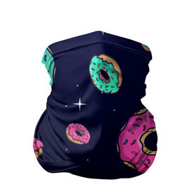 Бандана-труба 3D с принтом Black Milk Космические Пончики , 100% полиэстер, ткань с особыми свойствами — Activecool | плотность 150‒180 г/м2; хорошо тянется, но сохраняет форму | Тематика изображения на принте: black milk | donut | donuts | space | the simpsons | trend | глазурь | дизайн | еда | звезда | звёзды | космос | мода | пончик | симпсоны | симсоны | сладкий | стиль | тренд | узор
