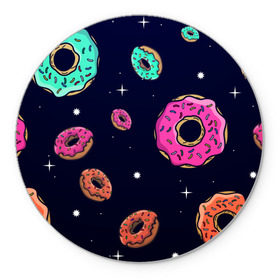 Коврик круглый с принтом Black Milk Космические Пончики , резина и полиэстер | круглая форма, изображение наносится на всю лицевую часть | black milk | donut | donuts | space | the simpsons | trend | глазурь | дизайн | еда | звезда | звёзды | космос | мода | пончик | симпсоны | симсоны | сладкий | стиль | тренд | узор