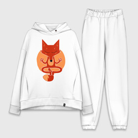 Женский костюм хлопок Oversize с принтом Inner Fox ,  |  | fox | йога | лис | лиса | медитация