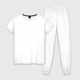 Женская пижама хлопок с принтом ГНК , 100% хлопок | брюки и футболка прямого кроя, без карманов, на брюках мягкая резинка на поясе и по низу штанин | гнк