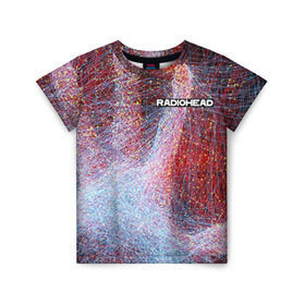 Детская футболка 3D с принтом Radiohead 3 , 100% гипоаллергенный полиэфир | прямой крой, круглый вырез горловины, длина до линии бедер, чуть спущенное плечо, ткань немного тянется | Тематика изображения на принте: radiohead | радиохэд | том йорк