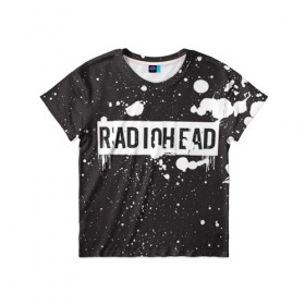 Детская футболка 3D с принтом Radiohead 6 , 100% гипоаллергенный полиэфир | прямой крой, круглый вырез горловины, длина до линии бедер, чуть спущенное плечо, ткань немного тянется | Тематика изображения на принте: radiohead | радиохэд | том йорк