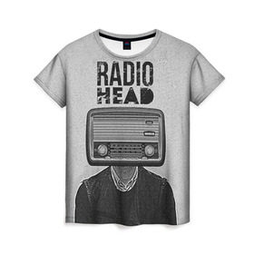 Женская футболка 3D с принтом Radiohead 9 , 100% полиэфир ( синтетическое хлопкоподобное полотно) | прямой крой, круглый вырез горловины, длина до линии бедер | radiohead | радиохэд | том йорк