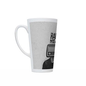 Кружка Латте с принтом Radiohead 9 , Белая керамика | Объем 480 мл; Высота 150 мм; Диаметр 90 мм | Тематика изображения на принте: radiohead | радиохэд | том йорк