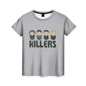 Женская футболка 3D с принтом The Killers 3 , 100% полиэфир ( синтетическое хлопкоподобное полотно) | прямой крой, круглый вырез горловины, длина до линии бедер | the killers