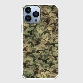 Чехол для iPhone 13 Pro Max с принтом Охотничий камуфляж с утками ,  |  | гусиная | гусь | дичь | лес | милитари | охота | охотник | паттерн | птицы | текстура | утиная | утка | хаки