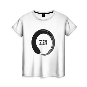 Женская футболка 3D с принтом Дзен , 100% полиэфир ( синтетическое хлопкоподобное полотно) | прямой крой, круглый вырез горловины, длина до линии бедер | дао | дзен | мировоззрение | религия
