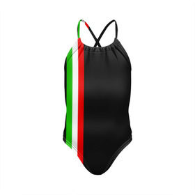Детский купальник 3D с принтом Black Milk Italiano , Полиэстер 85%, Спандекс 15% | Слитный крой, подклад по переду изделия, узкие бретели | flag | italian | италия | итальянский | страна | страны | триколор | флаг