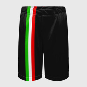 Детские спортивные шорты 3D с принтом Black Milk Italiano ,  100% полиэстер
 | пояс оформлен широкой мягкой резинкой, ткань тянется
 | flag | italian | италия | итальянский | страна | страны | триколор | флаг