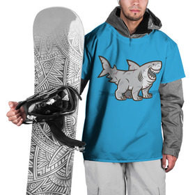 Накидка на куртку 3D с принтом Акула мутант 5 , 100% полиэстер |  | акула | детям | лапы | мутант | рисунок