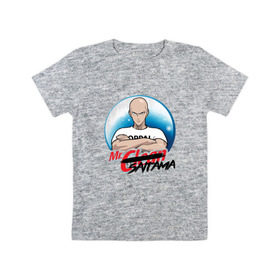Детская футболка хлопок с принтом Mr. Saitama , 100% хлопок | круглый вырез горловины, полуприлегающий силуэт, длина до линии бедер | 