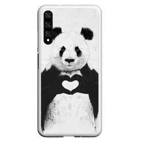 Чехол для Honor 20 с принтом Panda heart , Силикон | Область печати: задняя сторона чехла, без боковых панелей | heart | panda | арт | клевый | красивый | панда | рисунок | сердце