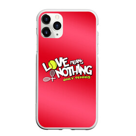 Чехол для iPhone 11 Pro матовый с принтом Love means nothing only tennis , Силикон |  | большой | большой теннис | любовь ничего не значит только большой теннис | теннис