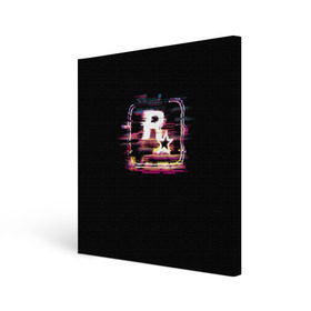 Холст квадратный с принтом Rockstar Noise , 100% ПВХ |  | auto | dead | grand | gta | red | redemption | theft | гта | рокстар
