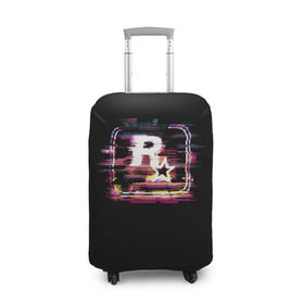 Чехол для чемодана 3D с принтом Rockstar Noise , 86% полиэфир, 14% спандекс | двустороннее нанесение принта, прорези для ручек и колес | auto | dead | grand | gta | red | redemption | theft | гта | рокстар