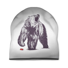 Шапка 3D с принтом Медведь наступил на лего , 100% полиэстер | универсальный размер, печать по всей поверхности изделия | зверь | косолапый | лего | медведь | мишка | рев