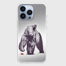Чехол для iPhone 13 Pro с принтом Медведь наступил на лего ,  |  | зверь | косолапый | лего | медведь | мишка | рев