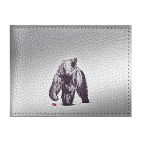 Обложка для студенческого билета с принтом Медведь наступил на лего , натуральная кожа | Размер: 11*8 см; Печать на всей внешней стороне | Тематика изображения на принте: зверь | косолапый | лего | медведь | мишка | рев
