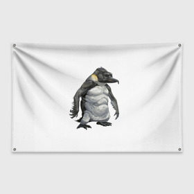 Флаг-баннер с принтом Пингвинопитек , 100% полиэстер | размер 67 х 109 см, плотность ткани — 95 г/м2; по краям флага есть четыре люверса для крепления | лженаука | пингвин