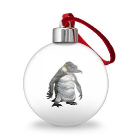 Ёлочный шар с принтом Пингвинопитек , Пластик | Диаметр: 77 мм | Тематика изображения на принте: лженаука | пингвин