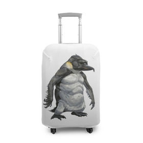 Чехол для чемодана 3D с принтом Пингвинопитек , 86% полиэфир, 14% спандекс | двустороннее нанесение принта, прорези для ручек и колес | лженаука | пингвин