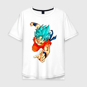 Мужская футболка хлопок Oversize с принтом Dragon Ball , 100% хлопок | свободный крой, круглый ворот, “спинка” длиннее передней части | anime | dragon ball | goku | драгон болл