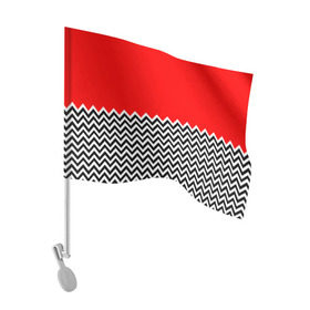 Флаг для автомобиля с принтом Твин Пикс , 100% полиэстер | Размер: 30*21 см | twin peaks | абстракция | агент купер | геометрия | девид линч | красная комната | лес | лора палмер | полосы | совы | текстура | туман | узор