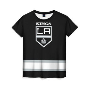 Женская футболка 3D с принтом Los Angeles Kings NHL , 100% полиэфир ( синтетическое хлопкоподобное полотно) | прямой крой, круглый вырез горловины, длина до линии бедер | los angeles kings | nhl | спорт | хоккей