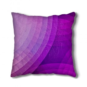 Подушка 3D с принтом Фиолетовые волны , наволочка – 100% полиэстер, наполнитель – холлофайбер (легкий наполнитель, не вызывает аллергию). | состоит из подушки и наволочки. Наволочка на молнии, легко снимается для стирки | круги | фиолетовый геометрия