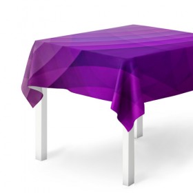 Скатерть 3D с принтом Фиолетовые волны , 100% полиэстер (ткань не мнется и не растягивается) | Размер: 150*150 см | круги | фиолетовый геометрия