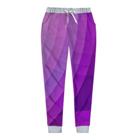 Женские брюки 3D с принтом Фиолетовые волны , полиэстер 100% | прямой крой, два кармана без застежек по бокам, с мягкой трикотажной резинкой на поясе и по низу штанин. В поясе для дополнительного комфорта — широкие завязки | круги | фиолетовый геометрия