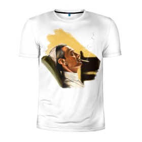 Мужская футболка 3D спортивная с принтом The Young Pope , 100% полиэстер с улучшенными характеристиками | приталенный силуэт, круглая горловина, широкие плечи, сужается к линии бедра | young pope | джуд | лоу | молодой папа