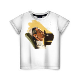 Детская футболка 3D с принтом The Young Pope , 100% гипоаллергенный полиэфир | прямой крой, круглый вырез горловины, длина до линии бедер, чуть спущенное плечо, ткань немного тянется | young pope | джуд | лоу | молодой папа
