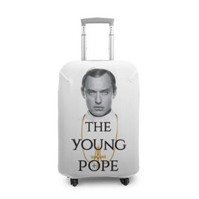 Чехол для чемодана 3D с принтом The Young Pope , 86% полиэфир, 14% спандекс | двустороннее нанесение принта, прорези для ручек и колес | young pope | джуд | лоу | молодой папа