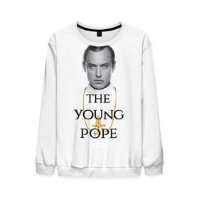 Мужской свитшот 3D с принтом The Young Pope , 100% полиэстер с мягким внутренним слоем | круглый вырез горловины, мягкая резинка на манжетах и поясе, свободная посадка по фигуре | young pope | джуд | лоу | молодой папа