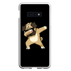 Чехол для Samsung S10E с принтом Dog dab , Силикон | Область печати: задняя сторона чехла, без боковых панелей | арт | животное | мопс | музыка | собака