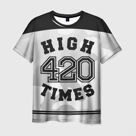 Мужская футболка 3D с принтом High Times 420 Camo , 100% полиэфир | прямой крой, круглый вырез горловины, длина до линии бедер | Тематика изображения на принте: camouflage | камо | камуфляж