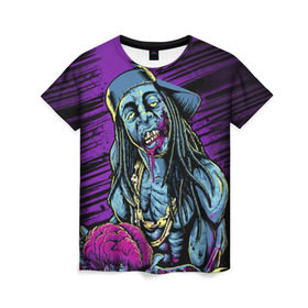 Женская футболка 3D с принтом Lil Wayne 5 , 100% полиэфир ( синтетическое хлопкоподобное полотно) | прямой крой, круглый вырез горловины, длина до линии бедер | lil wayne | rap | лил уэйн | рэп | хип хоп