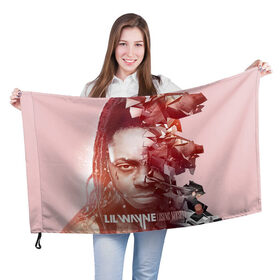Флаг 3D с принтом Lil Wayne 7 , 100% полиэстер | плотность ткани — 95 г/м2, размер — 67 х 109 см. Принт наносится с одной стороны | 