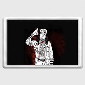 Магнит 45*70 с принтом Lil Wayne 3 , Пластик | Размер: 78*52 мм; Размер печати: 70*45 | lil wayne | rap | лил уэйн | рэп | хип хоп