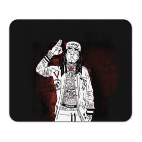Коврик прямоугольный с принтом Lil Wayne 3 , натуральный каучук | размер 230 х 185 мм; запечатка лицевой стороны | lil wayne | rap | лил уэйн | рэп | хип хоп