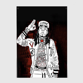 Постер с принтом Lil Wayne 3 , 100% бумага
 | бумага, плотность 150 мг. Матовая, но за счет высокого коэффициента гладкости имеет небольшой блеск и дает на свету блики, но в отличии от глянцевой бумаги не покрыта лаком | lil wayne | rap | лил уэйн | рэп | хип хоп