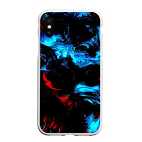 Чехол для iPhone XS Max матовый с принтом Жидкие краски , Силикон | Область печати: задняя сторона чехла, без боковых панелей | 3d | абстракция | волны | другие | жидкие краски | краска | линии | оптические | полосы | прикольные | разводы | узоры | фрактал | цветные | яркие