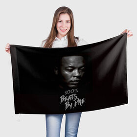 Флаг 3D с принтом Dr.Dre , 100% полиэстер | плотность ткани — 95 г/м2, размер — 67 х 109 см. Принт наносится с одной стороны | dr. dre | rap | андре ромелл янг | джи фанк. | доктор дре | доктор дрэ | рэп