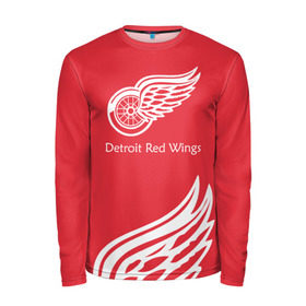 Мужской лонгслив 3D с принтом Detroit Red Wings 2017 , 100% полиэстер | длинные рукава, круглый вырез горловины, полуприлегающий силуэт | Тематика изображения на принте: detroit red wings | nhl | спорт | хоккей