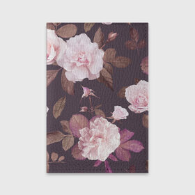 Обложка для паспорта матовая кожа с принтом Цветы , натуральная матовая кожа | размер 19,3 х 13,7 см; прозрачные пластиковые крепления | flowers | розы | цветы