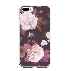 Чехол для iPhone 7Plus/8 Plus матовый с принтом Цветы , Силикон | Область печати: задняя сторона чехла, без боковых панелей | flowers | розы | цветы
