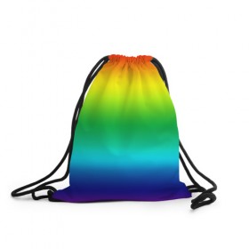Рюкзак-мешок 3D с принтом Радуга (Градиент) , 100% полиэстер | плотность ткани — 200 г/м2, размер — 35 х 45 см; лямки — толстые шнурки, застежка на шнуровке, без карманов и подкладки | разноцветный | яркий